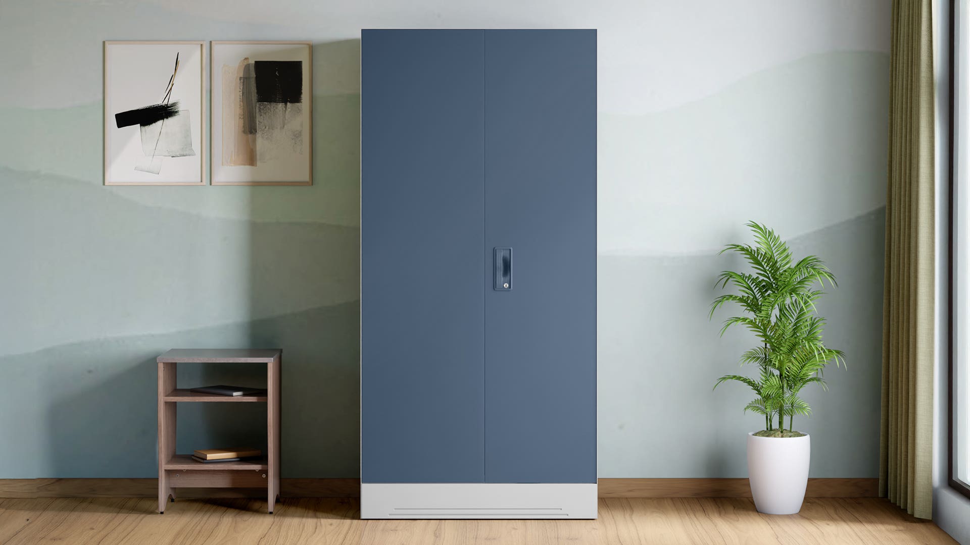 Slimline 2 Door with Locker, Mirror and OHU