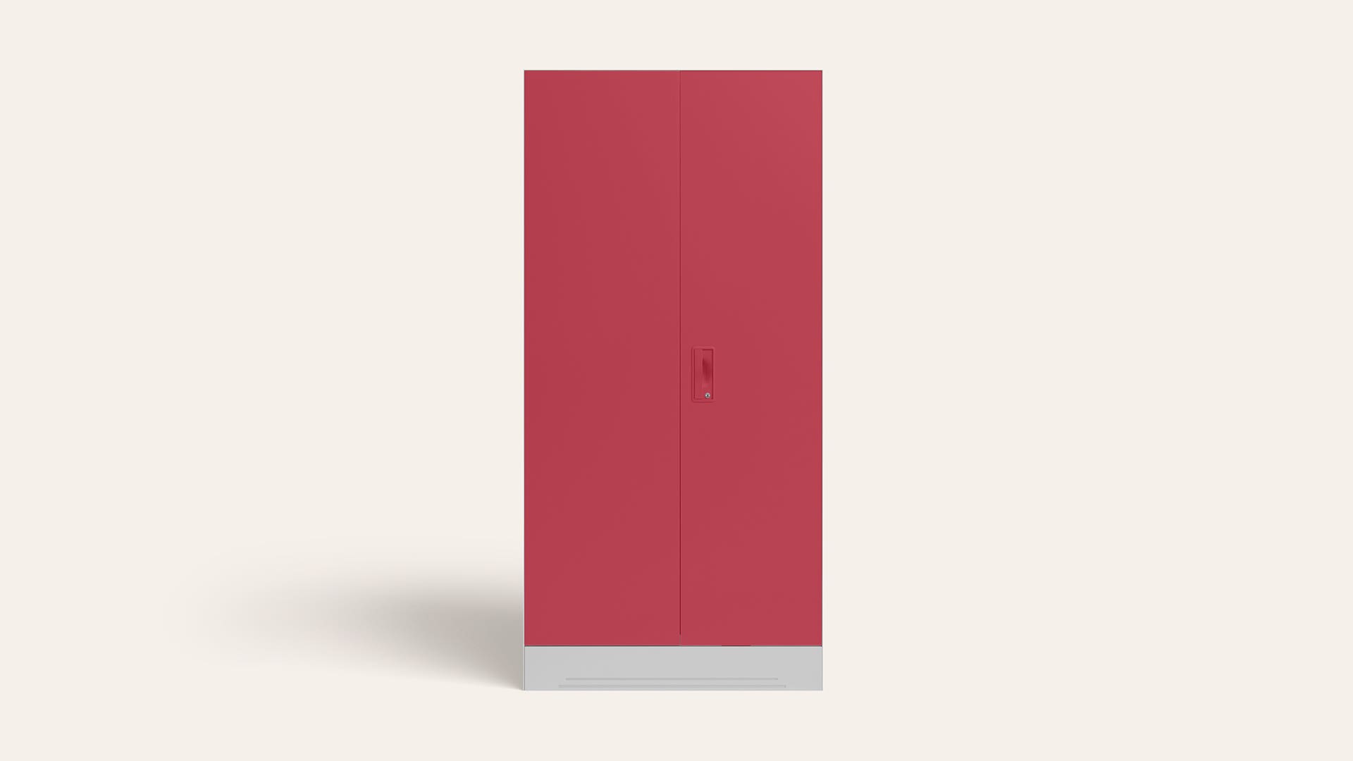 Slimline 2-Door Steel Almirah/Wardrobe (Winter Berry)
