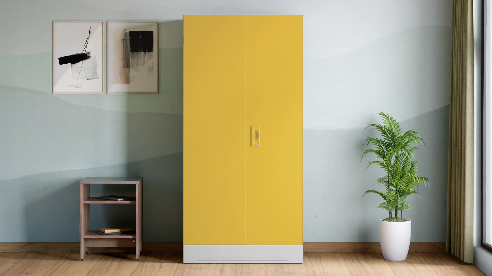 Slimline 2 Door with Locker and Drawer, Mirror and OHU