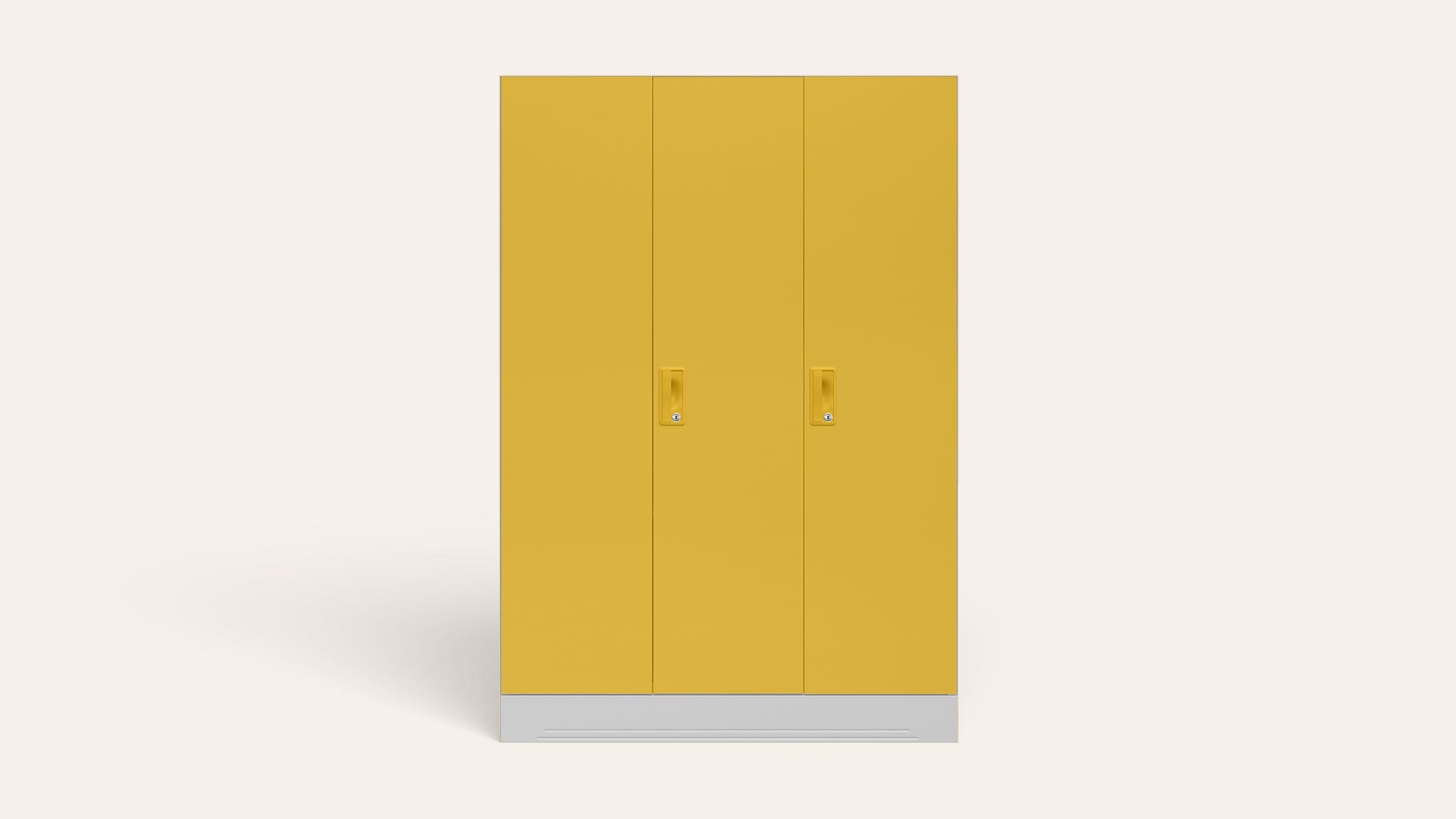 Slimline 3-Door Steel Almirah/Wardrobe (Calendula)