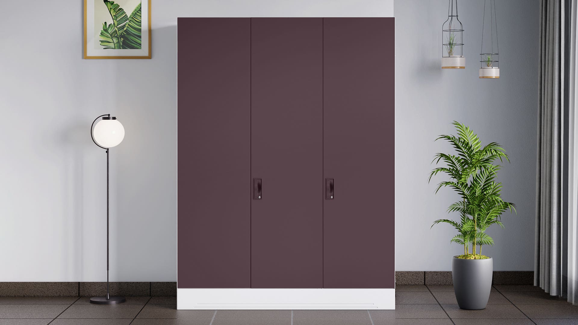Slimline XL 3 Door Steel Almirah with Locker and Drawer