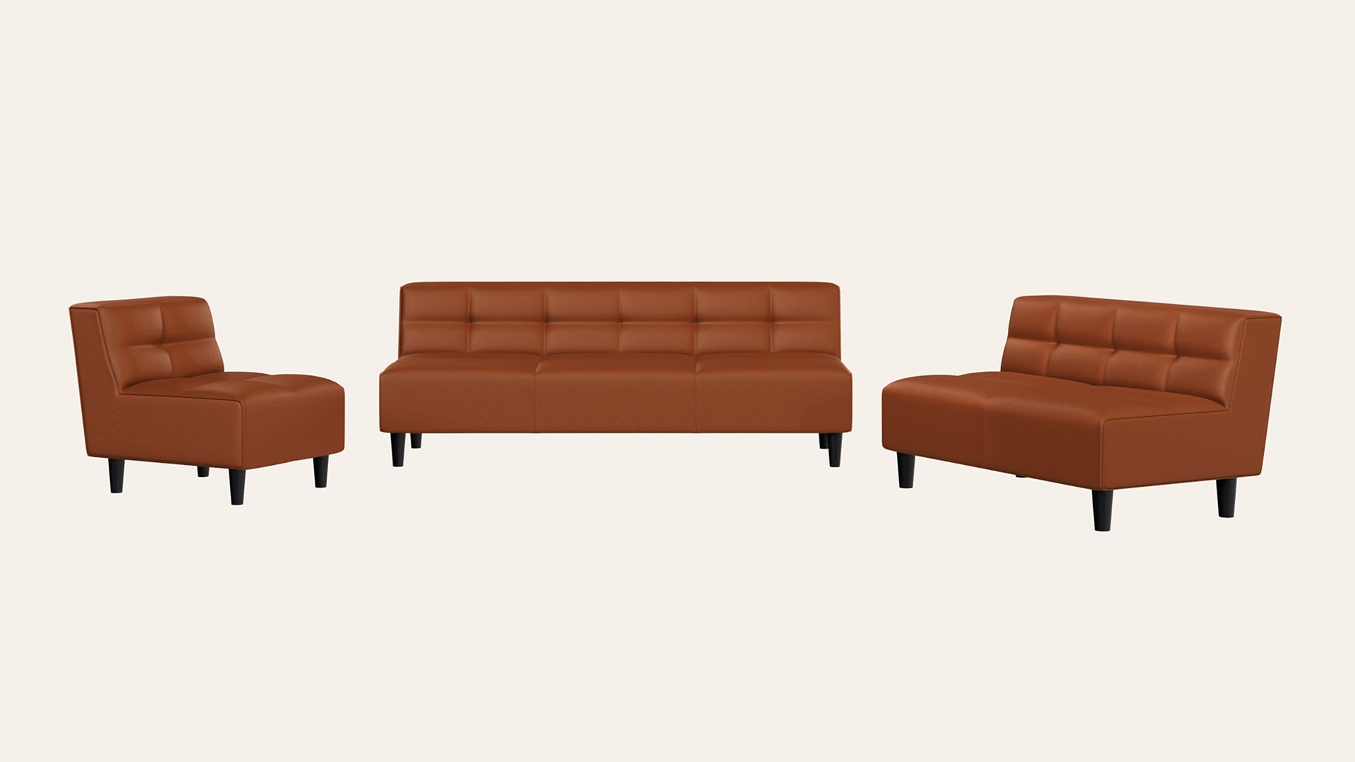 Suez 6-Seater Synthetic Leather Sofa Set (3 Seater + 2 Seater + 1 Seater)