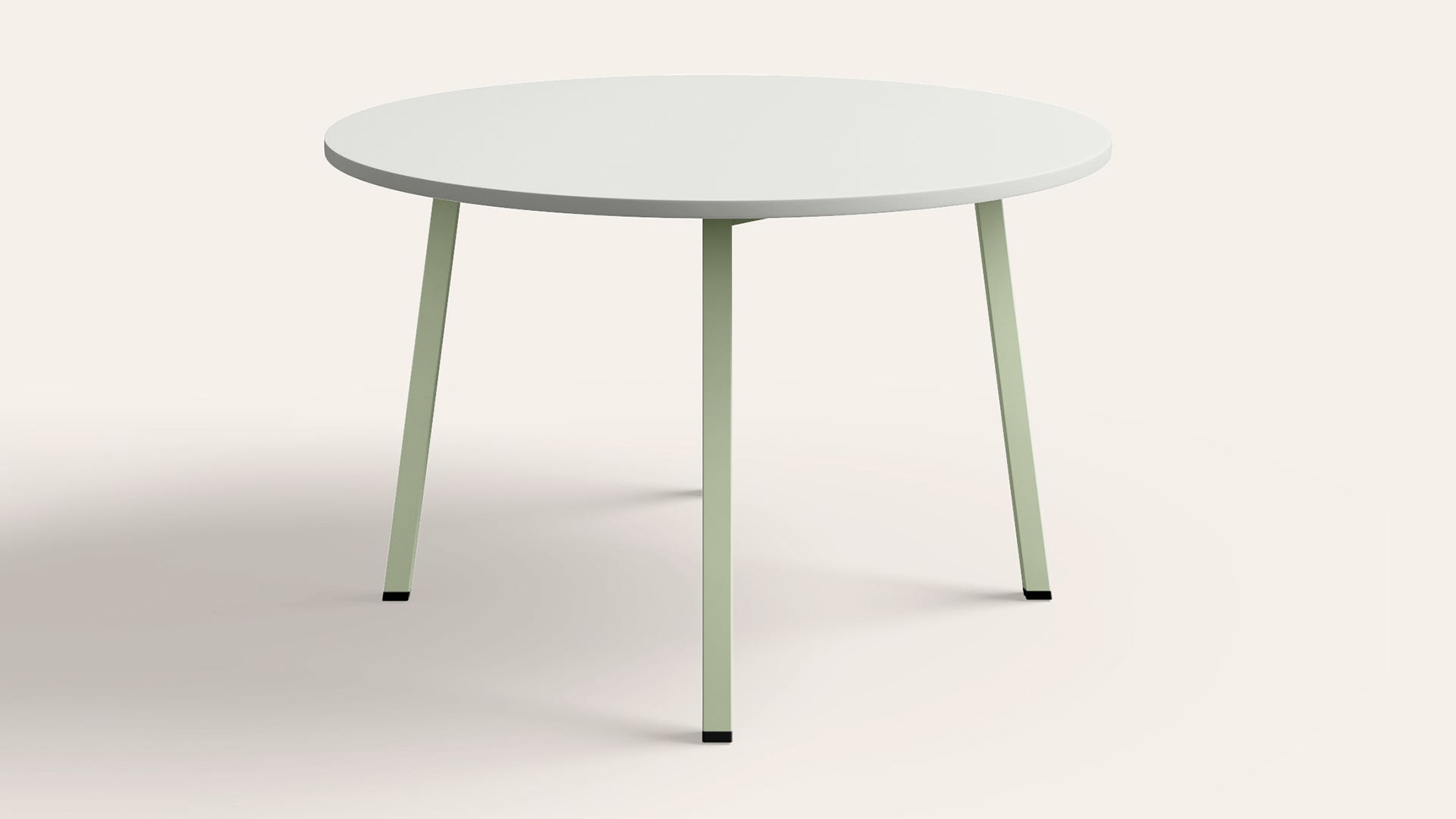 Sync Round Meeting Pod - 1200 Diameter (Sugar White Top, Gargoyle Legs)