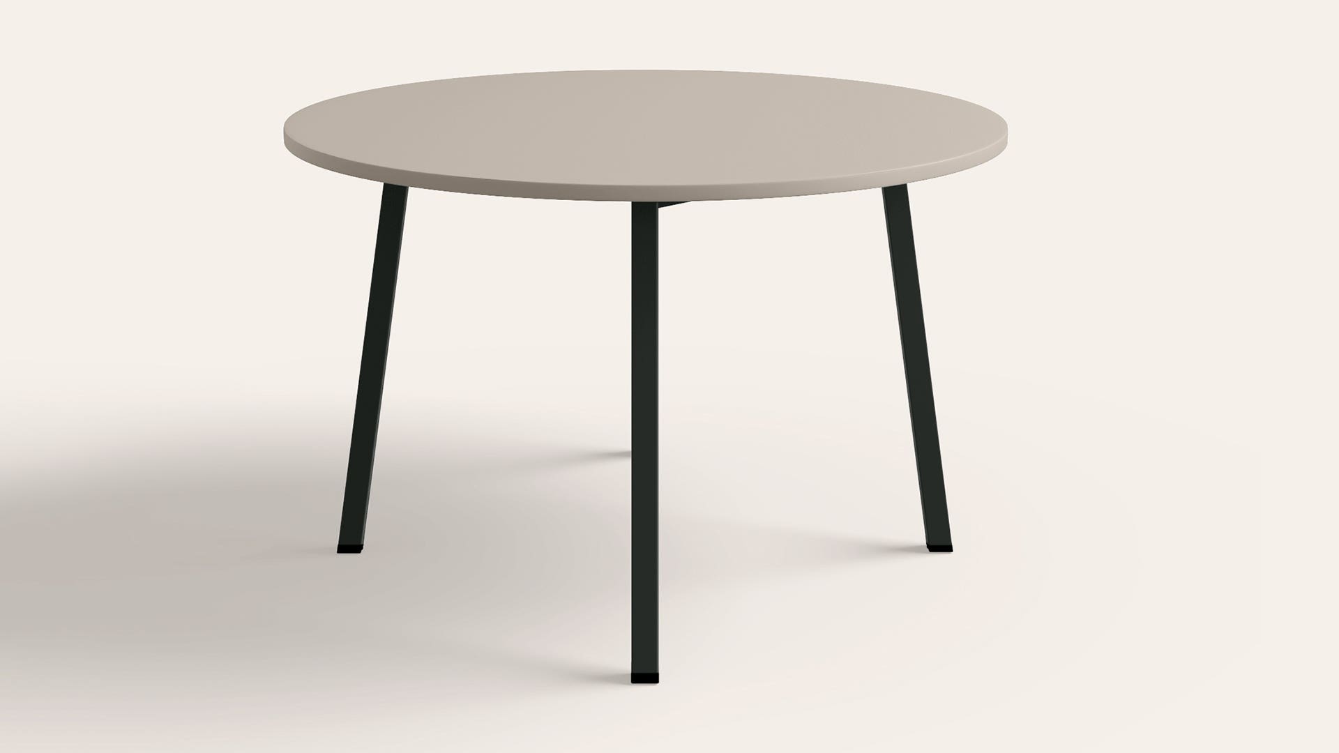 Sync Round Meeting Pod - 1200 Diameter (Warm Grey Top, Black Ink Legs)