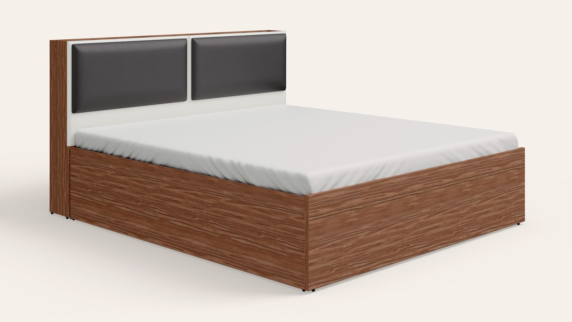 Electra Queen Size Wooden Bed with Box Storage