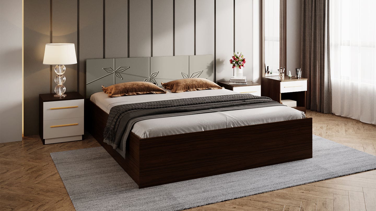 Upmods Flowr Engineered Wood Bed