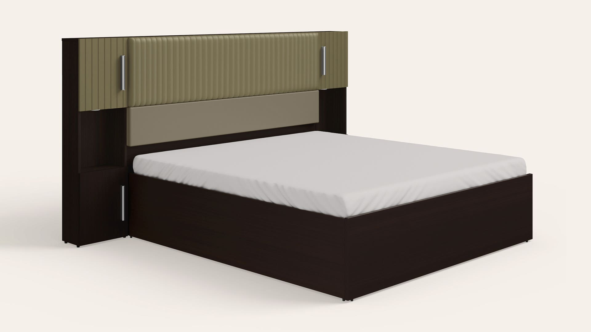 Marcel Queen Size Wooden Bed with Box Storage