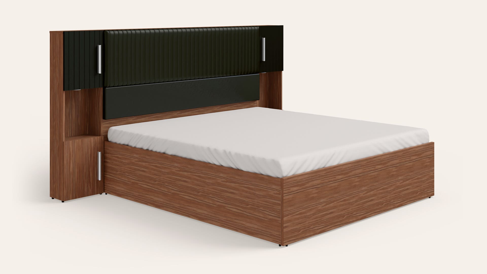 Marcel King Size Wooden Bed with Box Storage