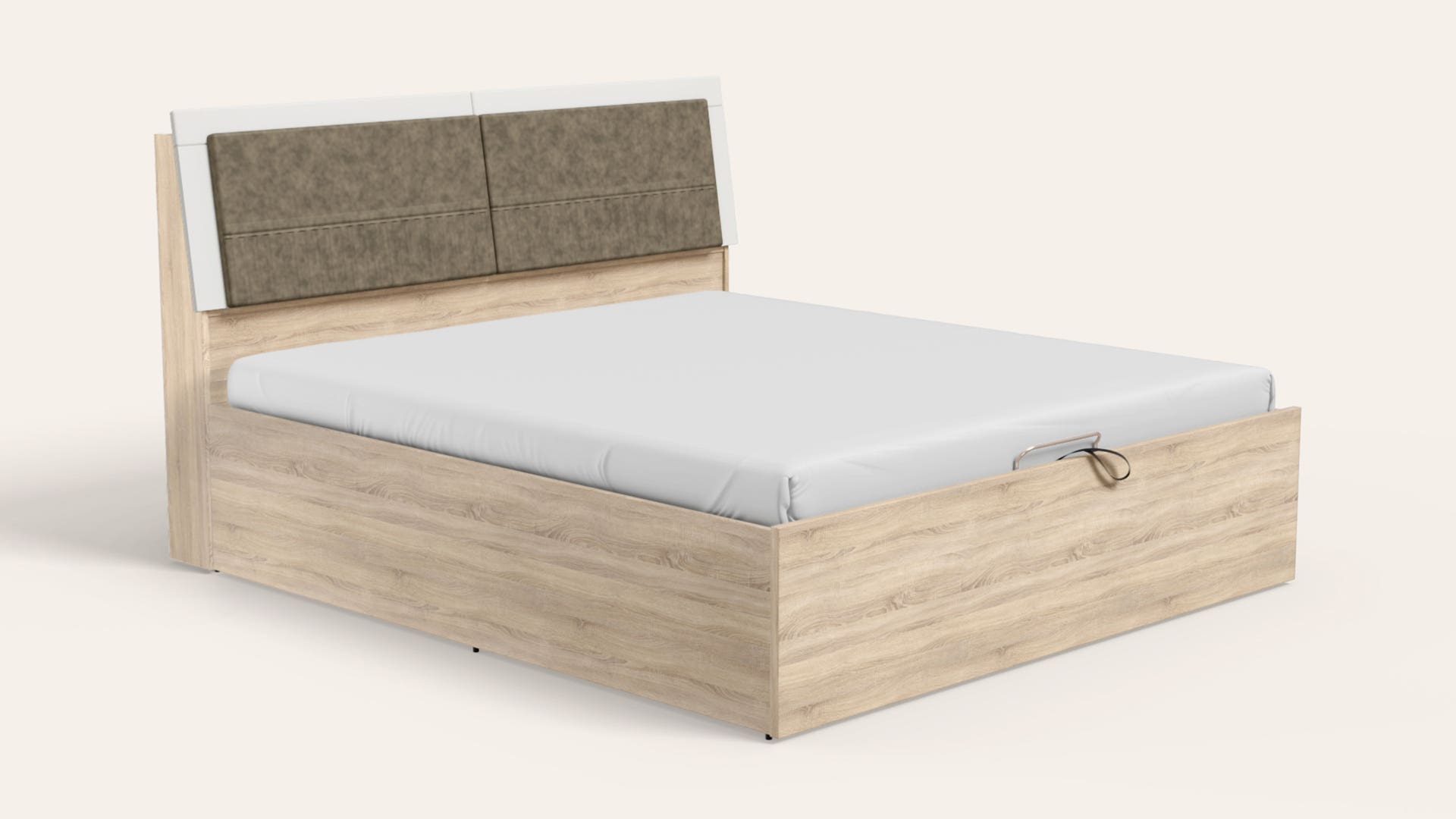 Stash King Size Wooden Bed with Eco-Lift Up Hydraulic Storage