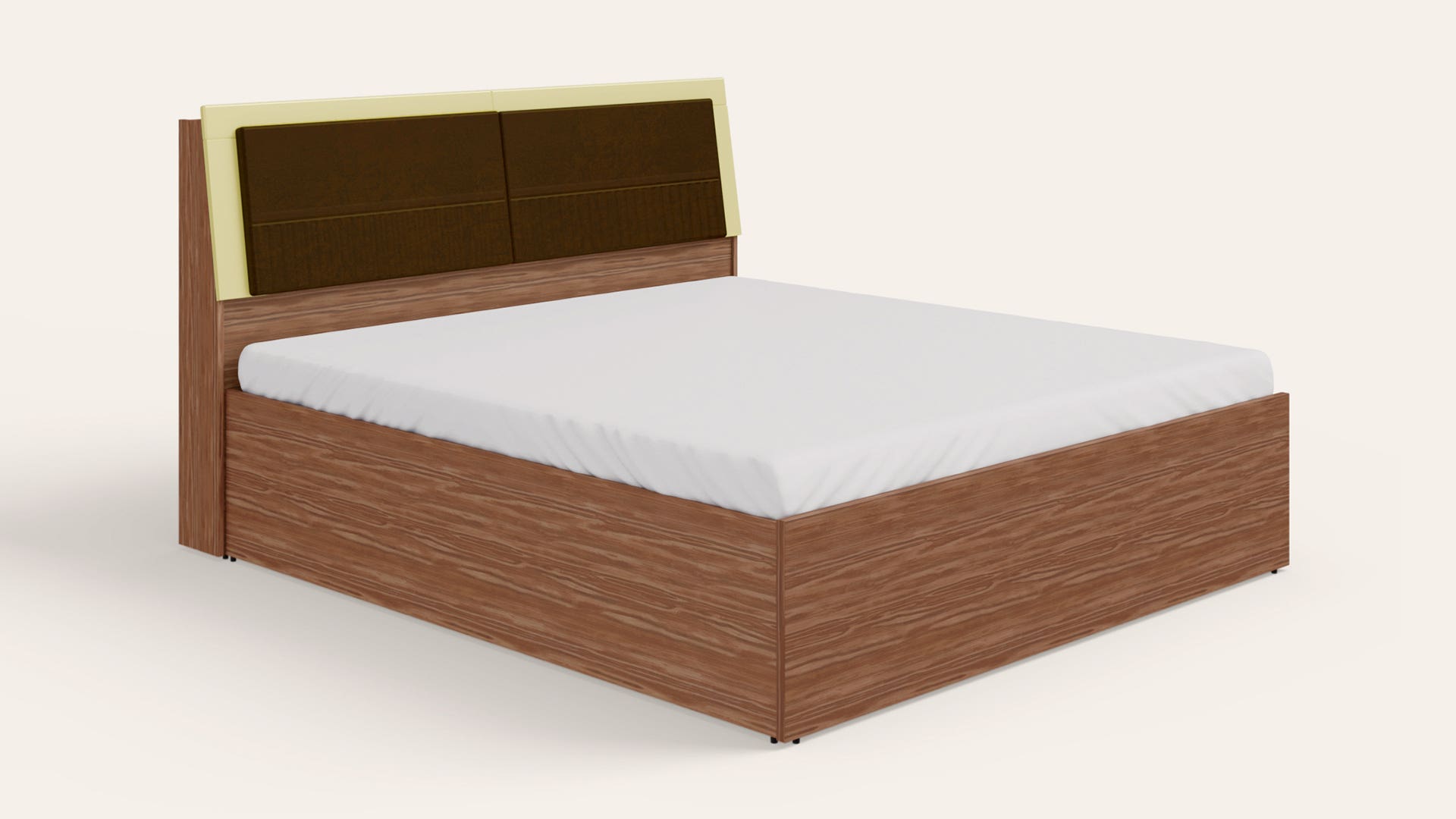 Stash Queen Size Wooden Bed with Box Storage