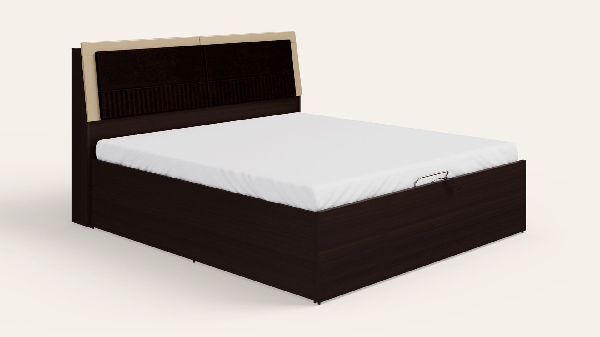 Stash Queen Size Wooden Bed with Eco-Lift Up Hydraulic Storage