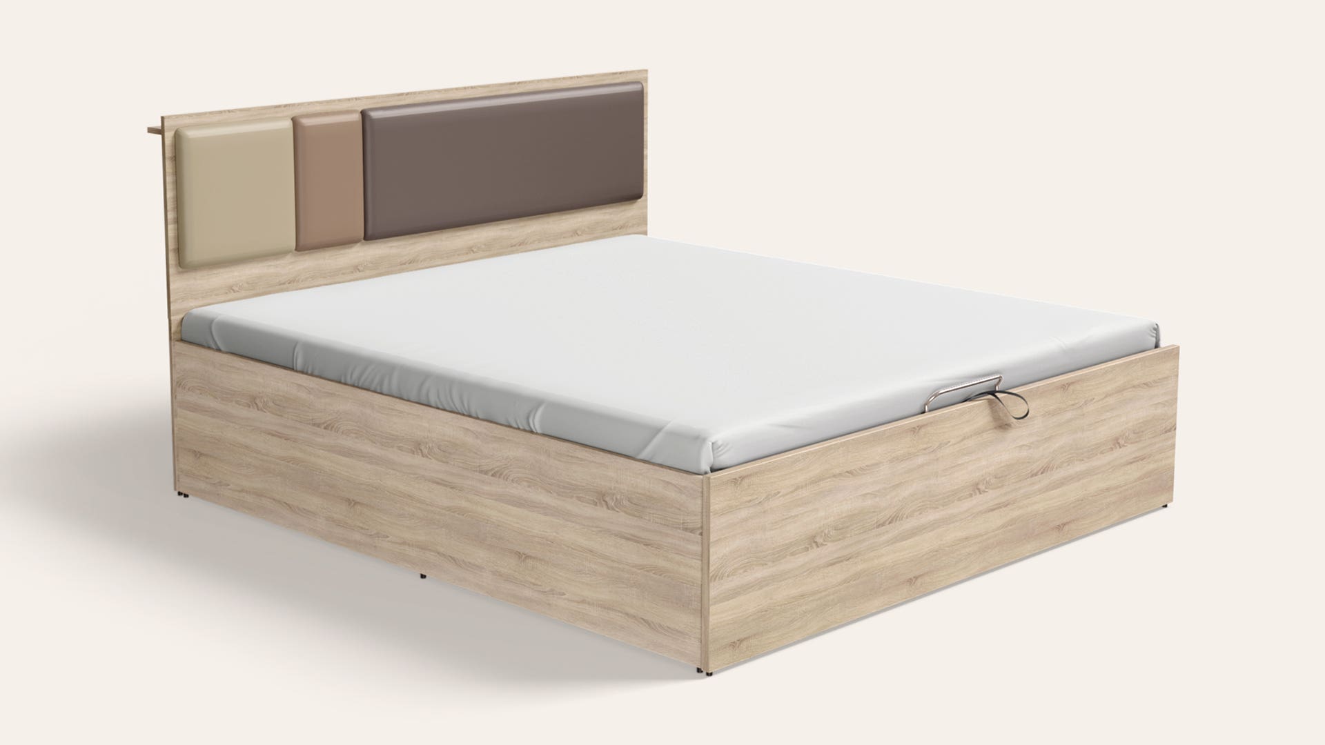 Trio King Size Wooden Bed with Eco-Lift Up Hydraulic Storage