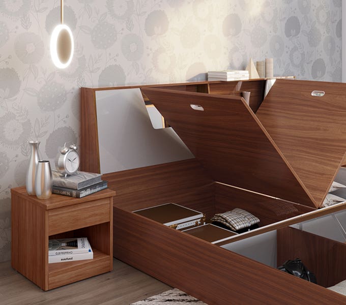 Zion Advance Engineered Wood Bed with Hydraulic Storage