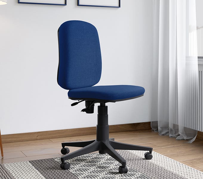 Learn Fabric Adjustble Height Revolving Study Chair Set (Royal Blue ...