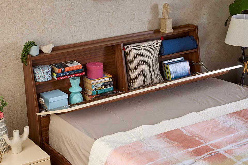 Overhead bed storage