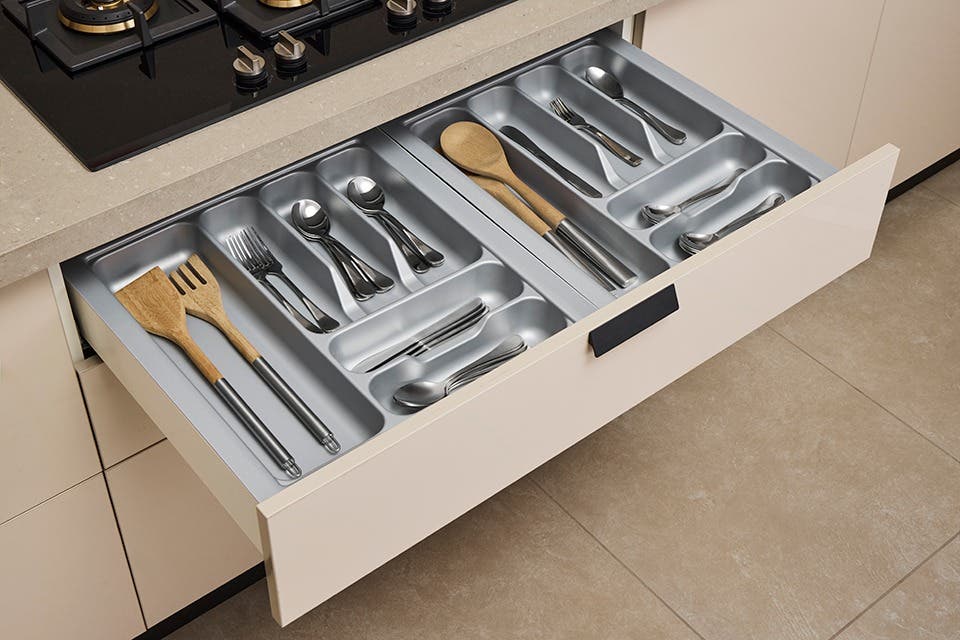 dedicated cutlery storage