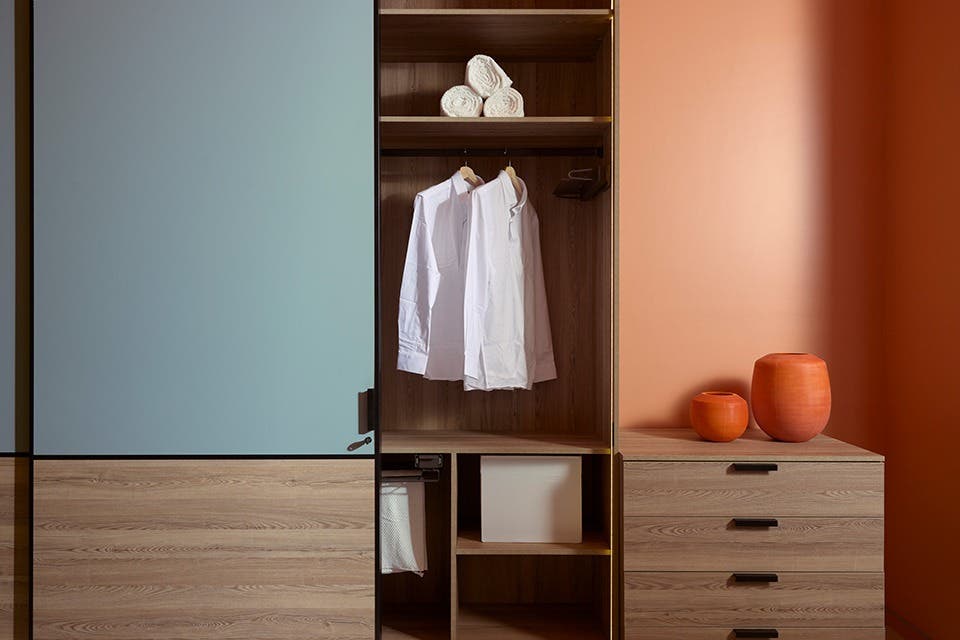 A sliding door wardrobe from Interio.