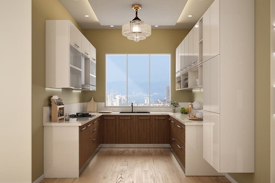 U-shaped modular kitchen