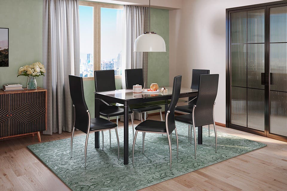 Brawn metal dining chair by Interio with a contemporary metal frame. 